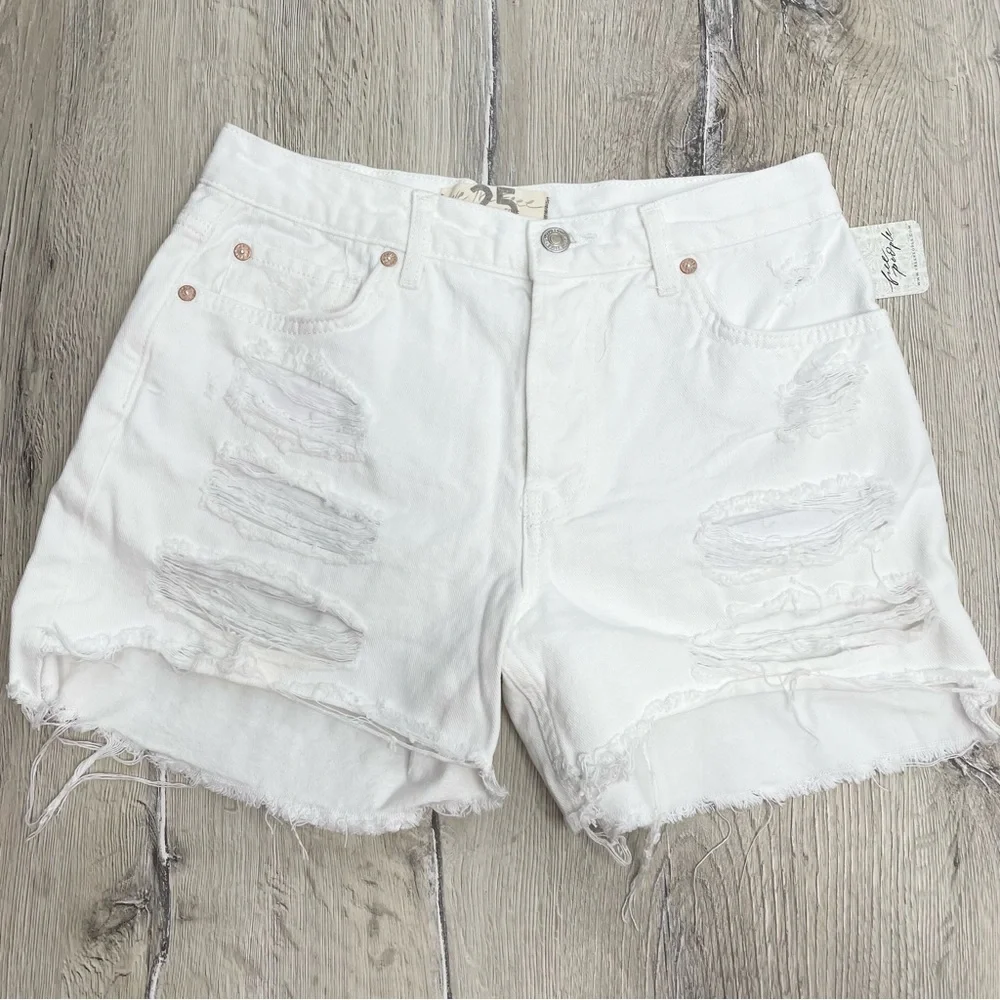 Free People Maggie Distressed Shorts - Picture 7 of 12